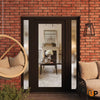 Modern upvc exterior metal-plastic door with clear glass | Manux 8666