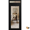 Modern upvc exterior metal-plastic door with clear glass | Manux 8666