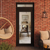 Modern upvc exterior metal-plastic door with clear glass | Manux 8666