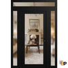Modern upvc exterior metal-plastic door with clear glass | Manux 8666