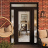 Modern upvc exterior metal-plastic door with clear glass | Manux 8666