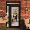 Modern upvc exterior metal-plastic door with clear glass | Manux 8666