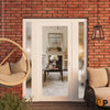 Modern upvc exterior metal-plastic door with clear glass | Manux 8666