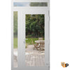 Modern upvc exterior metal-plastic door with clear glass | Manux 8666