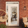Modern upvc exterior metal-plastic door with clear glass | Manux 8666