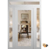 Modern upvc exterior metal-plastic door with clear glass | Manux 8666