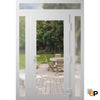 Modern upvc exterior metal-plastic door with clear glass | Manux 8666