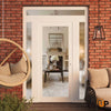 Modern upvc exterior metal-plastic door with clear glass | Manux 8666