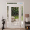 Modern upvc exterior metal-plastic door with clear glass | Manux 8666