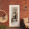 Modern upvc exterior metal-plastic door with clear glass | Manux 8666