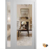 Modern upvc exterior metal-plastic door with clear glass | Manux 8666