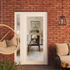 Modern upvc exterior metal-plastic door with clear glass | Manux 8666