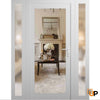 Modern upvc exterior metal-plastic door with clear glass | Manux 8666