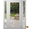Modern upvc exterior metal-plastic door with clear glass | Manux 8666
