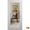 Modern upvc exterior metal-plastic door with clear glass | Manux 8666
