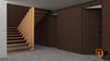 Invisible Solid Hidden Door with Handle | Modern Frameless Doors | Walnut and Noce | Buy Doors Online