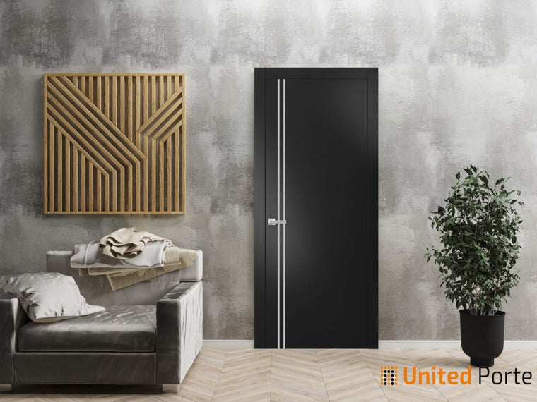 Modern Solid Interior Door with Handle | Bathroom Bedroom Sturdy Doors | Planum 0310