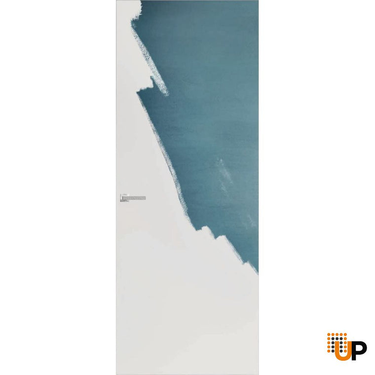Modern Solid Single Hidden Door with Handle | Modern Wardrobe Wood Solid Doors | Planum 0010 Primed