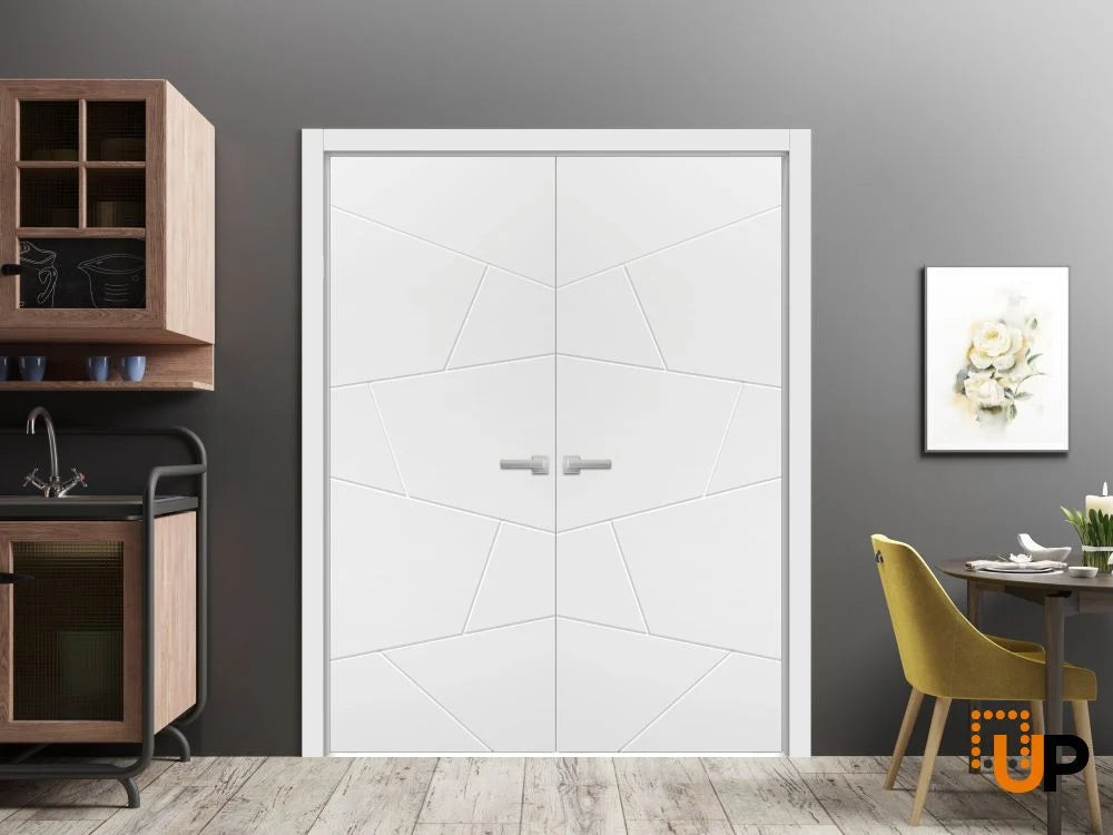 Modern Wood Interior Door with Hardware | Bathroom Bedroom Sturdy Doors | Planum 0990