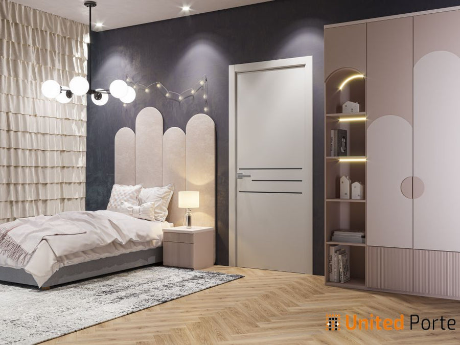 Modern Wood Interior Door with Hardware | Bathroom Bedroom Sturdy Doors | Riviera 9001