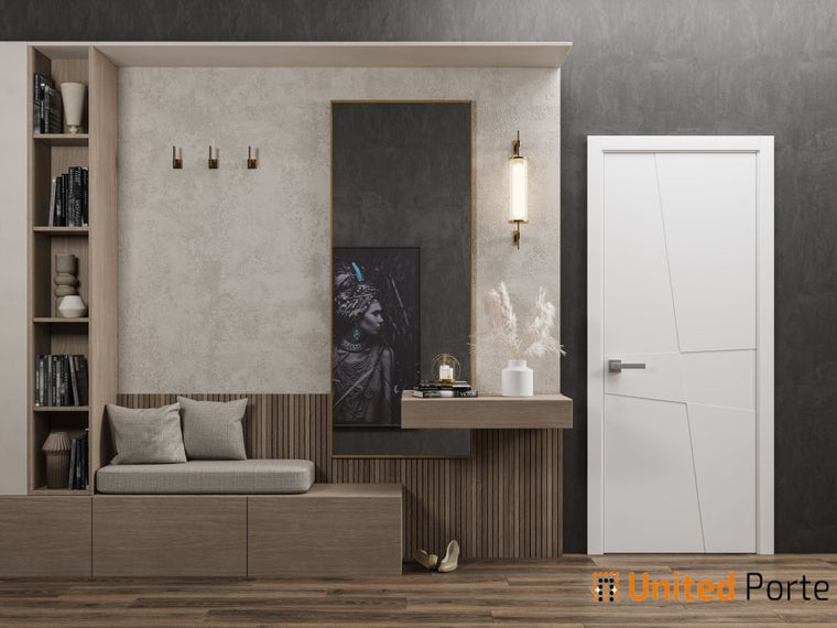 Modern Wood Interior Door with Hardware | Bathroom Bedroom Sturdy Doors | Riviera 9009