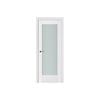 Nova Triplex 056 Soft White Laminated Modern Interior Door | Frosted Glass | Buy Doors Online