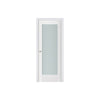 Nova Triplex 056 Soft White Laminated Modern Interior Door | Frosted Glass | Buy Doors Online