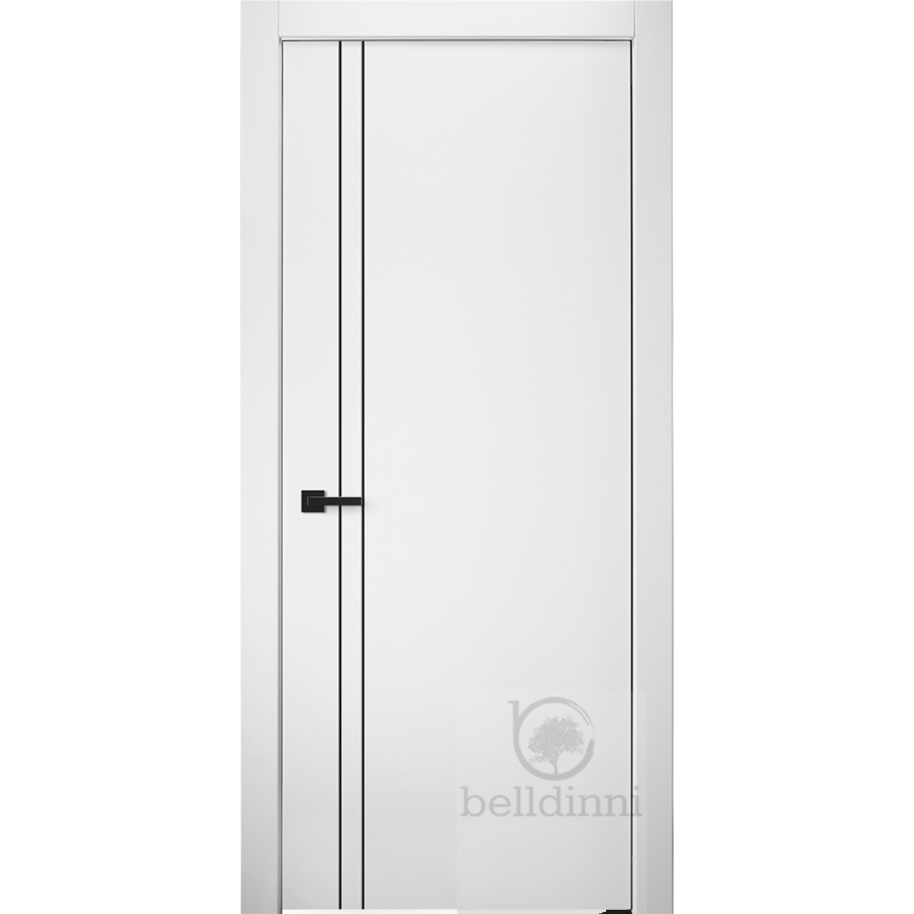 Palladio 2V Black | Modern Interior Door | Bianco Noble