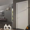 Single solid wood with honeycomb flush interior swing door | Planum 0010 White
