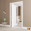 Single solid core pivot interior pivot doors with Frosted Glass | Planum 0660