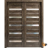 Sliding French Pocket Door with Frosted Glass | Solid Wood Interior Bedroom Sturdy Doors | Quadro 4445