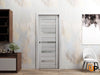 Sliding French Pocket Door with Frosted Glass | Solid Wood Interior Bedroom Sturdy Doors | Quadro 4445