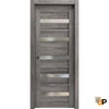 Sliding French Pocket Door with Frosted Glass | Solid Wood Interior Bedroom Sturdy Doors | Quadro 4445