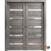Sliding French Pocket Door with Frosted Glass | Solid Wood Interior Bedroom Sturdy Doors | Quadro 4445