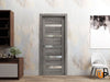 Sliding French Pocket Door with Frosted Glass | Solid Wood Interior Bedroom Sturdy Doors | Quadro 4445