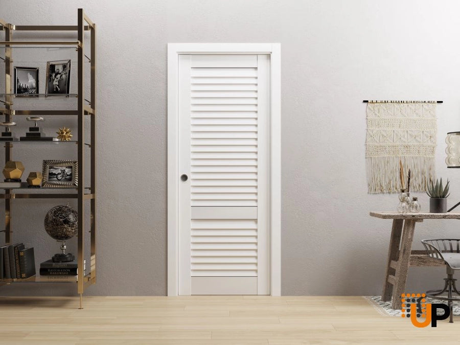 Louvered Sliding Pocket Doors | Louver 3388 Primed