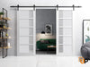 Sturdy Barn Door with Frosted Opaque Glass | Solid Panel Interior Doors | Quadro 4002