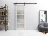 Sturdy Barn Door with Frosted Opaque Glass | Solid Panel Interior Doors | Quadro 4002