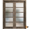 Sliding French Pocket Door with Frosted Opaque Glass | Solid Panel Interior Doors | Quadro 4002