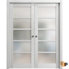 Sliding French Pocket Door with Frosted Opaque Glass | Solid Panel Interior Doors | Quadro 4002