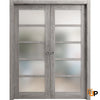 Sliding French Pocket Door with Frosted Opaque Glass | Solid Panel Interior Doors | Quadro 4002