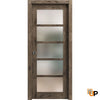 Sliding French Pocket Door with Frosted Opaque Glass | Solid Panel Interior Doors | Quadro 4002