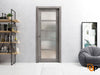 Sliding French Pocket Door with Frosted Opaque Glass | Solid Panel Interior Doors | Quadro 4002