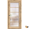 Sliding French Pocket Door with Frosted Opaque Glass | Solid Panel Interior Doors | Quadro 4002