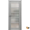 Swing Door with Frosted Opaque Glass | Solid Panel Interior Doors | Quadro 4002