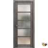 Swing Door with Frosted Opaque Glass | Solid Panel Interior Doors | Quadro 4002