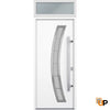 Front Exterior Prehung Steel Door | Stainless Inserts Single Modern Painted Door | Deux 6500