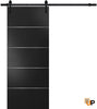 Modern Interior Sliding Barn Door with Hardware | Solid Panel Interior Doors |Planum 0020