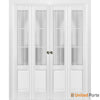 Sliding Closet Bi-fold Door with Frosted Glass | Wood Solid Bedroom Wardrobe Doors | Buy Doors Online