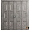 Sliding Closet Bi-fold Door with Opaque Glass | Wood Solid Bedroom Wardrobe Doors | Buy Doors Online